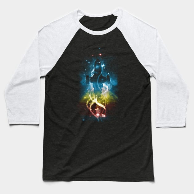 fireflies Baseball T-Shirt by kharmazero